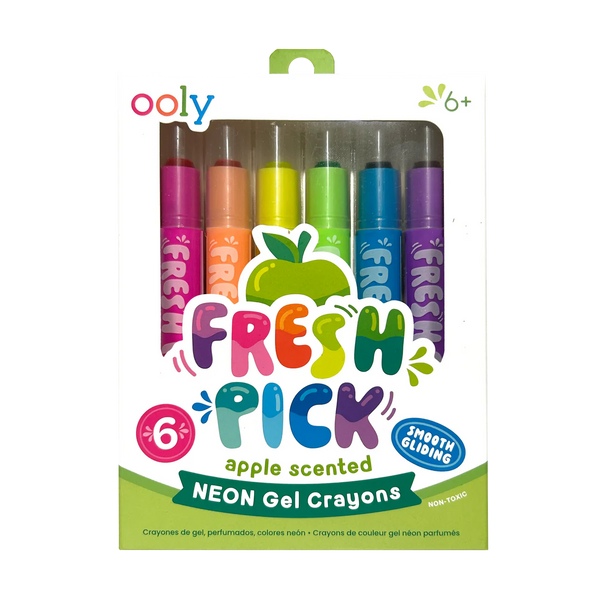 fresh pick apple scented neon gel crayons