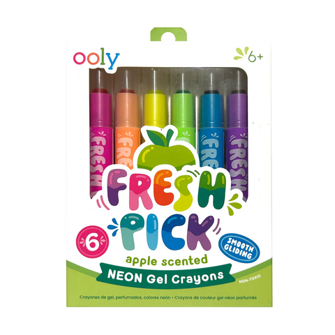 fresh pick apple scented neon gel crayons