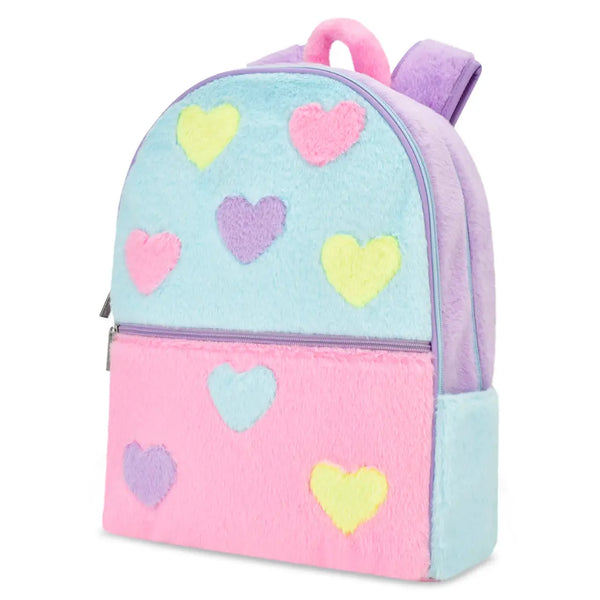 hearts color block small backpack