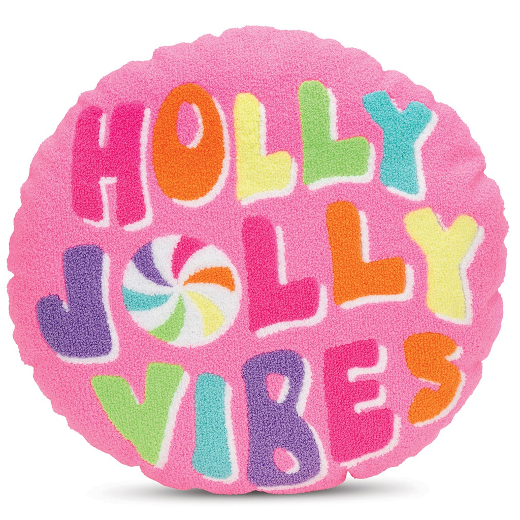 holly jolly vibes reversible pillow