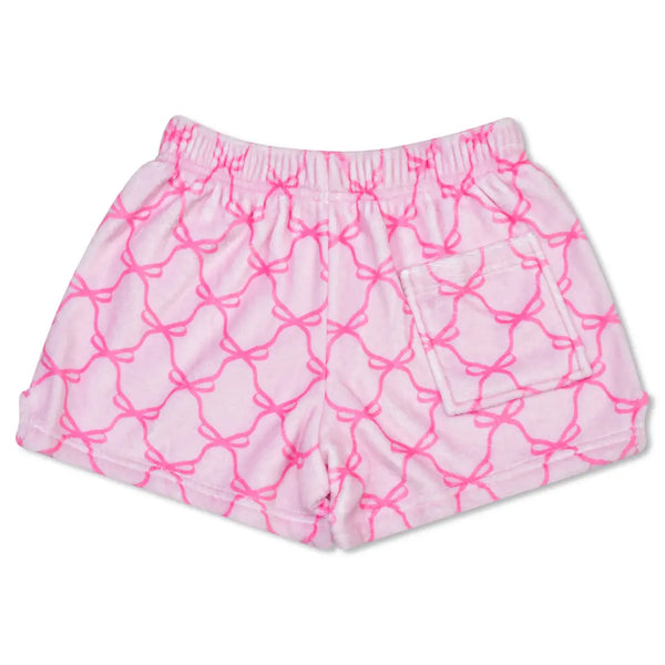 sweet trellis bow fuzzie shorts