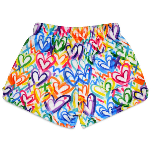 corey paige hearts fuzzie shorts