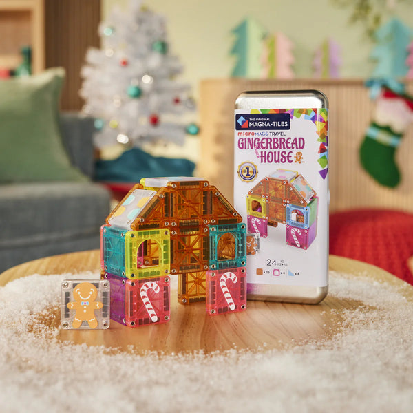 magna-tiles micromags travel - gingerbread house