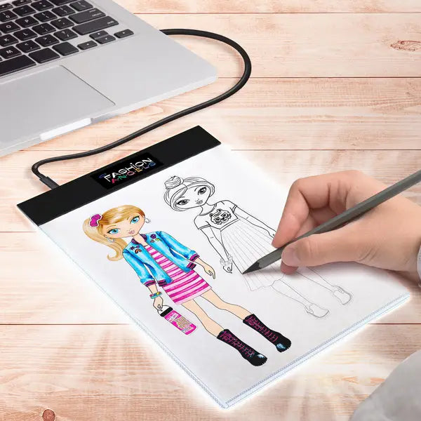 light up sketch pad - fashion drawing set
