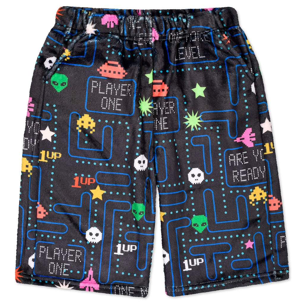 retro gamer fuzzie board shorts