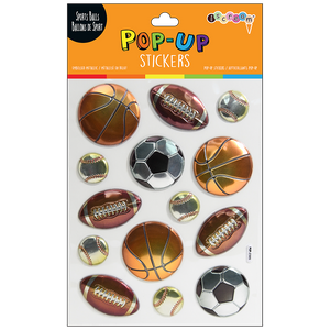 sports ball pop up stickers