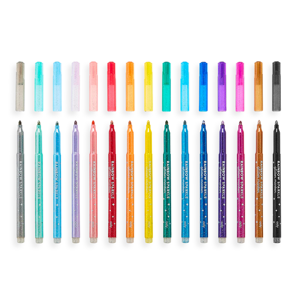 rainbow sparkle glitter markers