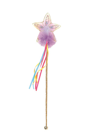 pastel and glitter rainbow wand