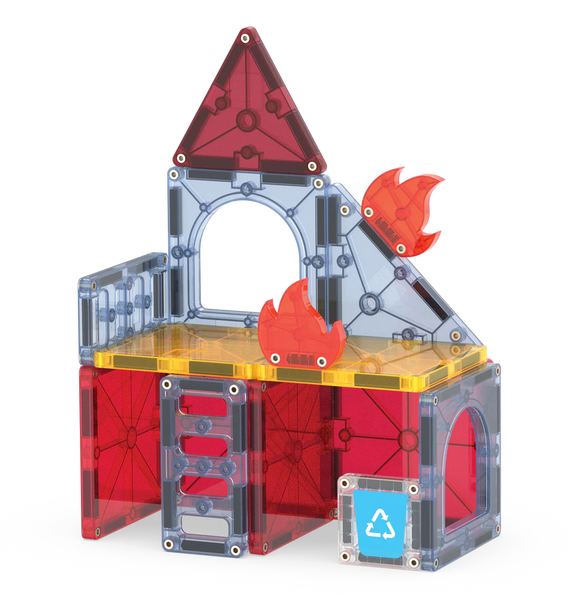 magna-tiles fire rescue