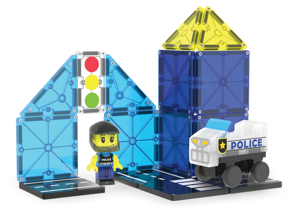 magna-tiles police patrol