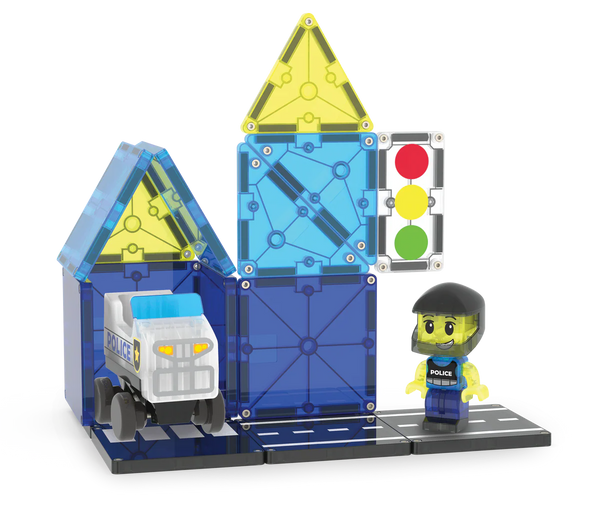 magna-tiles police patrol