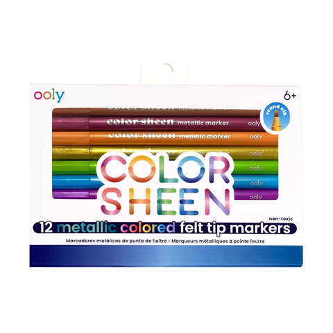 color sheen metallic colored felt tip markers