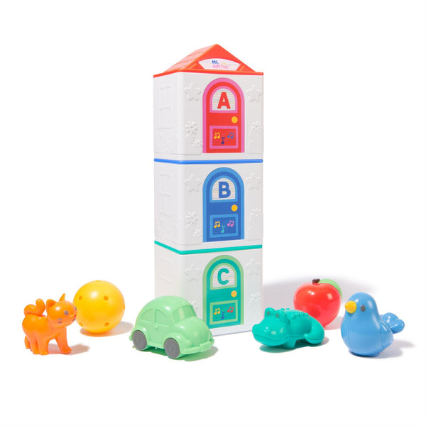 ms. rachel stacking surprise houses