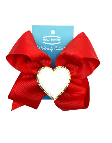 red heart bow