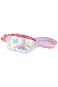 rainbows and butterflies fanny pack