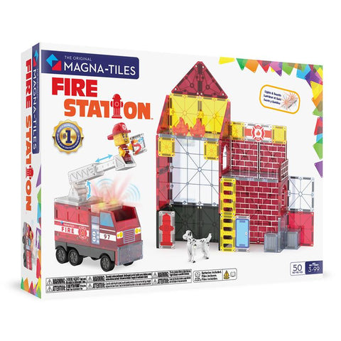magna-tiles fire station