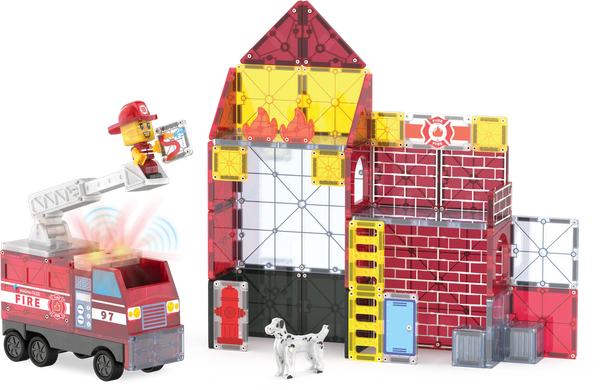 magna-tiles fire station