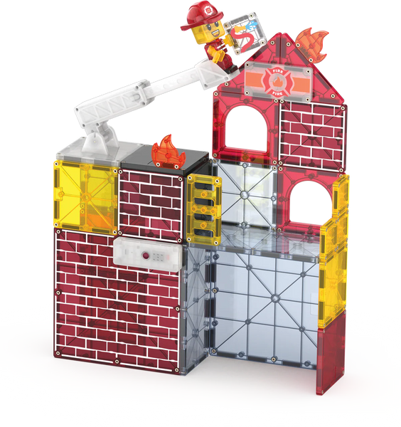 magna-tiles fire station