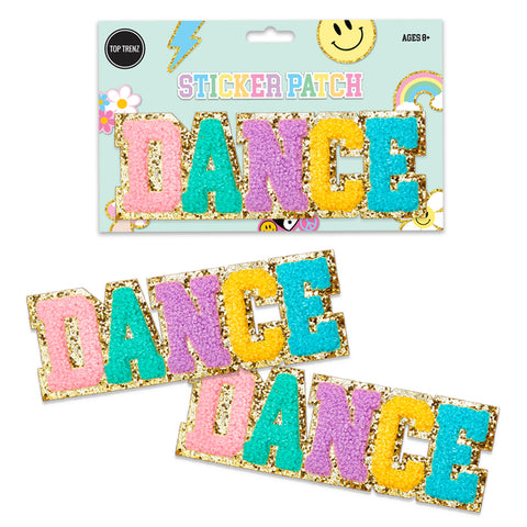 chenille sticker patch - dance