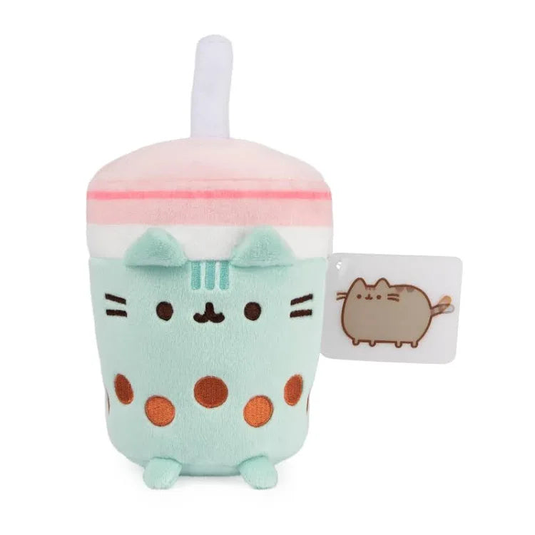 pusheen boba tea sip