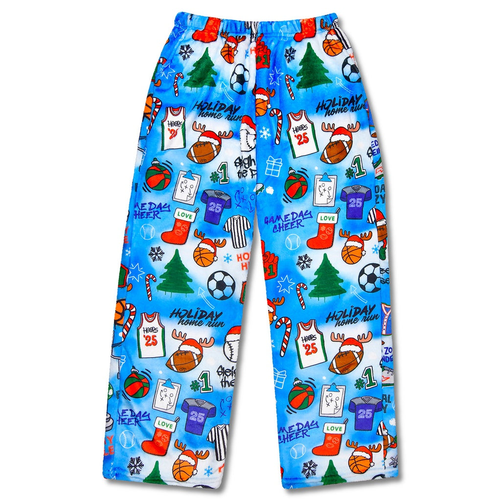 corey paige holiday game day fuzzie pants