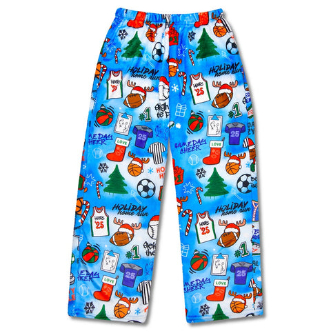 corey paige holiday game day fuzzie pants