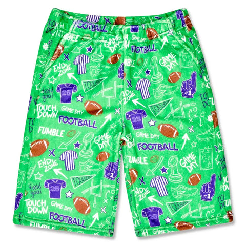 corey paige end zone fuzzie board shorts