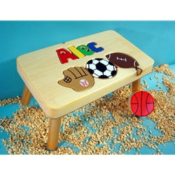 personalized name puzzle stool