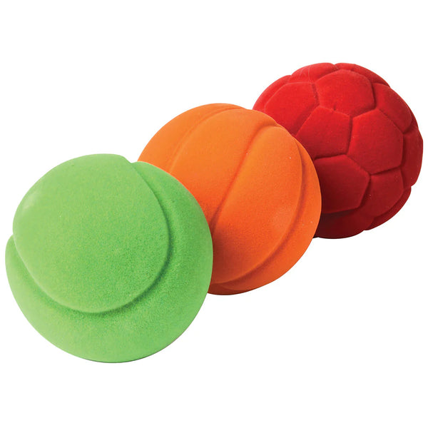 rubbabu small sports balls - set of 3