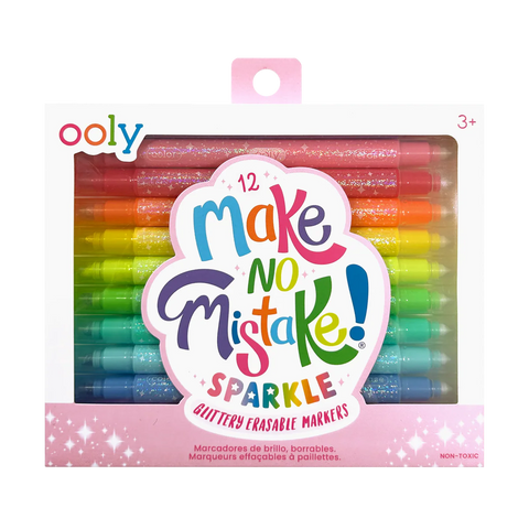 make no mistake sparkle glittery erasable markers