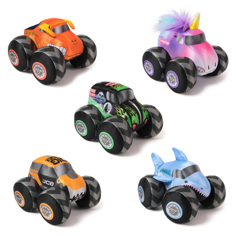 monster jam plush trucks with sound - assorted