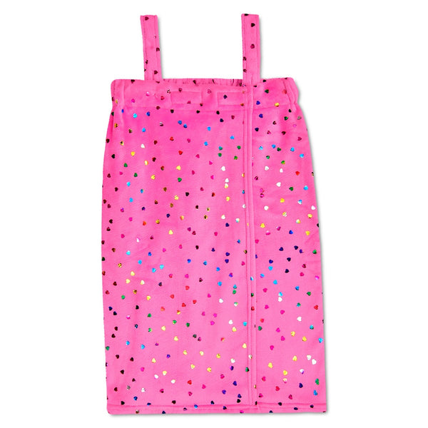 bright pink foil heart spa wrap