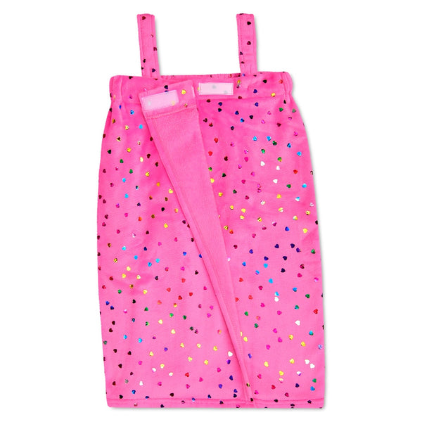 bright pink foil heart spa wrap