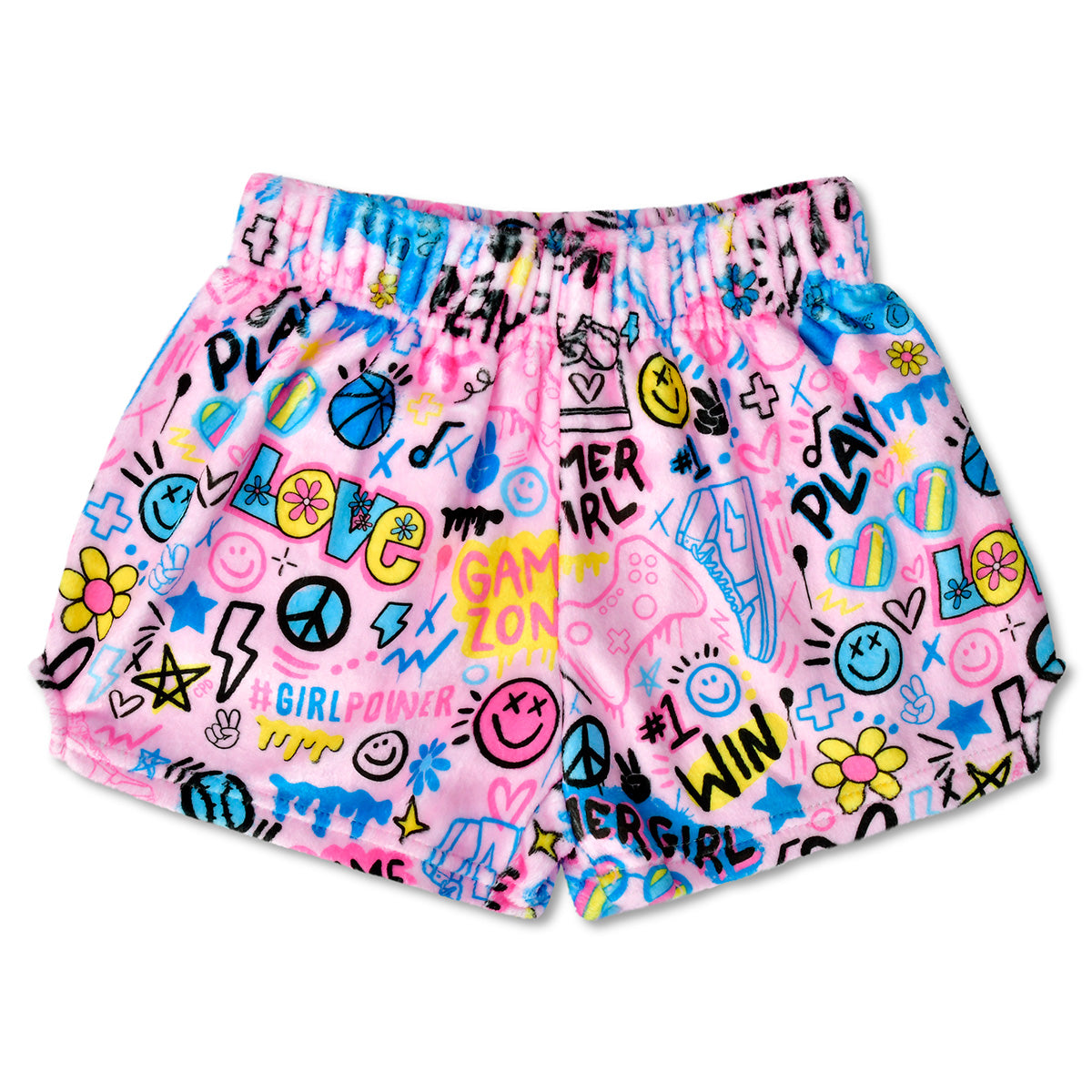 corey paige game zone fuzzie shorts