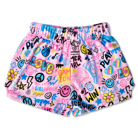 corey paige game zone fuzzie shorts