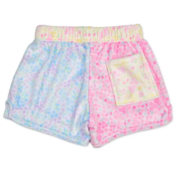 ditsy patchwork fuzzie shorts