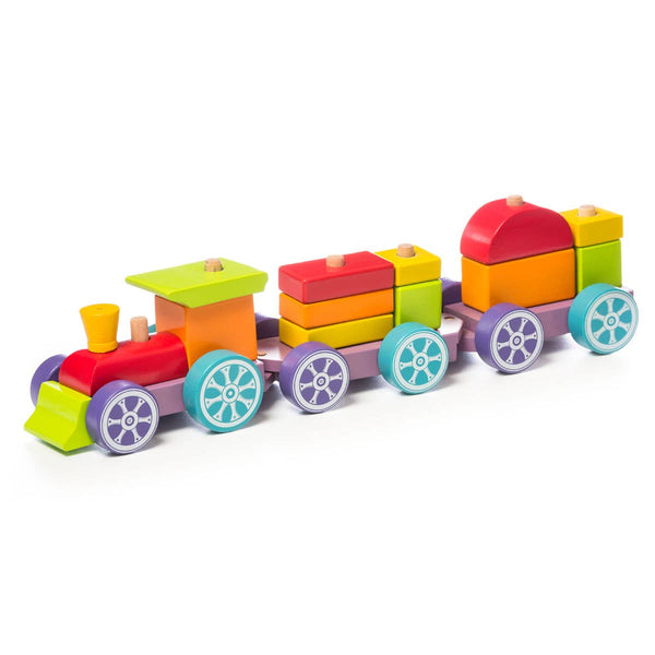cubika wooden rainbow express train