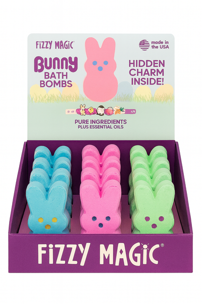 bunny bath bomb w/easter charm
