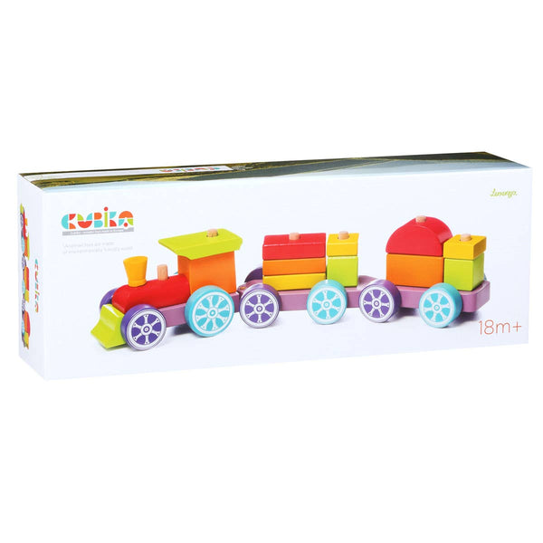 cubika wooden rainbow express train