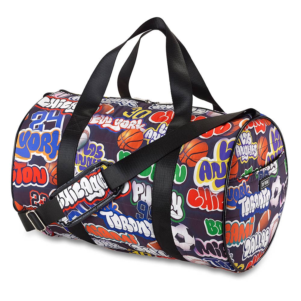 sports nation puffer duffle bag
