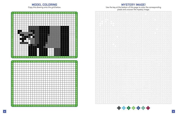 unofficial minecraft pixel coloring book