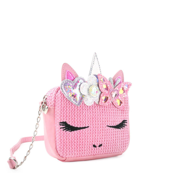 unicorn straw crossbody bag