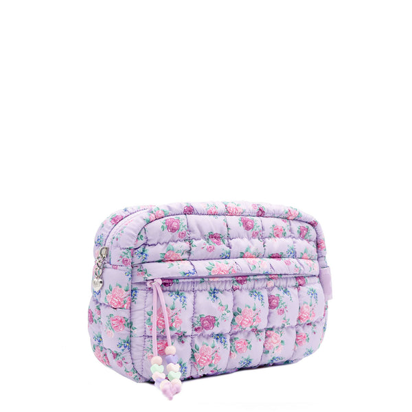 quilted scrunchies floral printed pouch