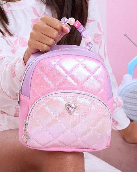 quilted love mini backpack