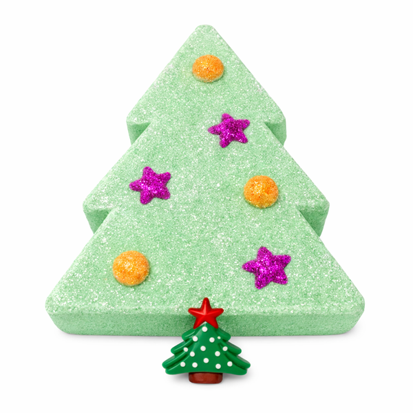 super sized christmas tree bath bomb with charm