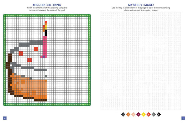 unofficial minecraft pixel coloring book