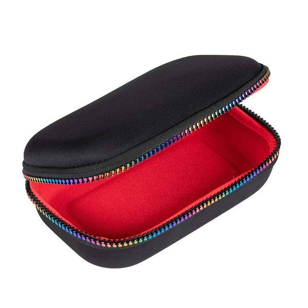zipit black and rainbow pencil case