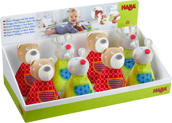 maggy the mouse and beke the bear reversible toy