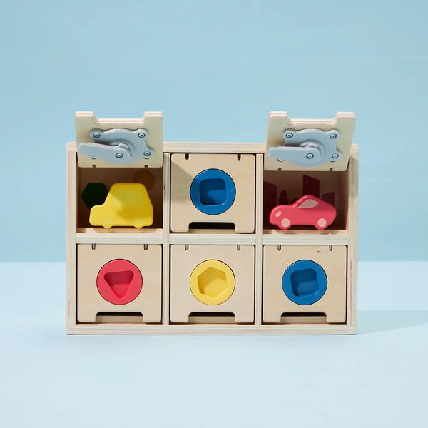 car go puzzle box matching shape