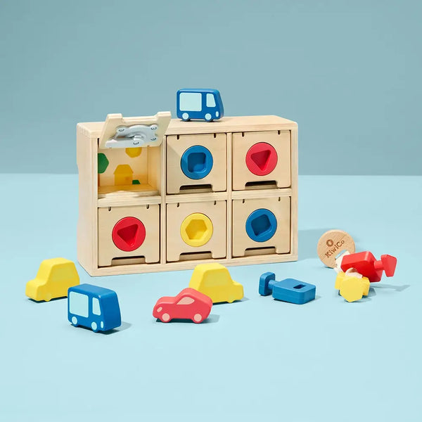 car go puzzle box matching shape